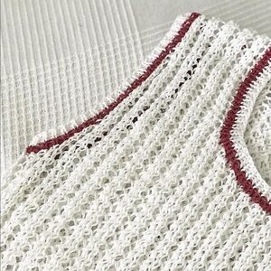 SOLO SIX Organic Cotton Hand Knit Vest SZ S